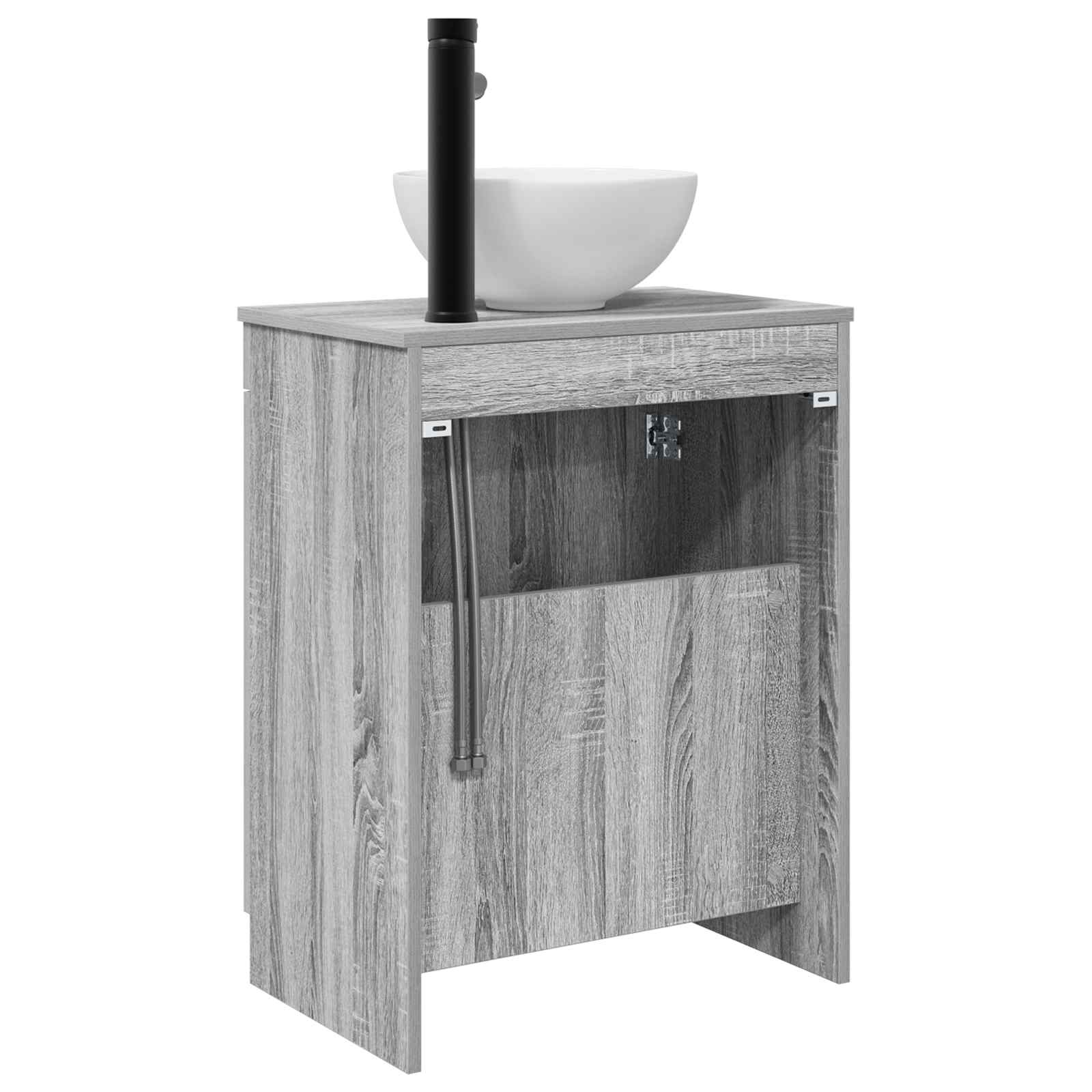 Καθρέφτης μπάνιου με νιπτήρα Γκρι Sonoma 54 x 35 x 83 εκ - Pakobazaar