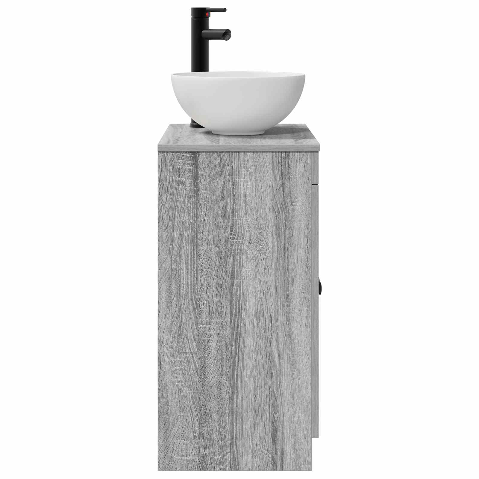 Καθρέφτης μπάνιου με νιπτήρα Γκρι Sonoma 54 x 35 x 83 εκ - Pakobazaar