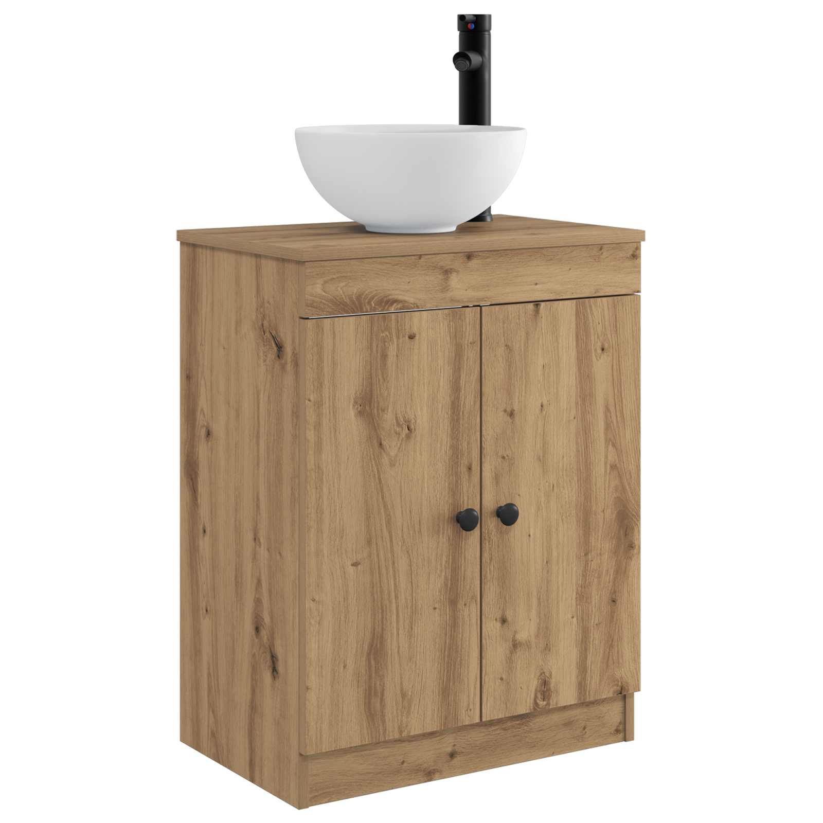 Καθρέφτης μπάνιου με νιπτήρα Artisan Δρυς 54 x 35 x 83 εκ - Pakobazaar