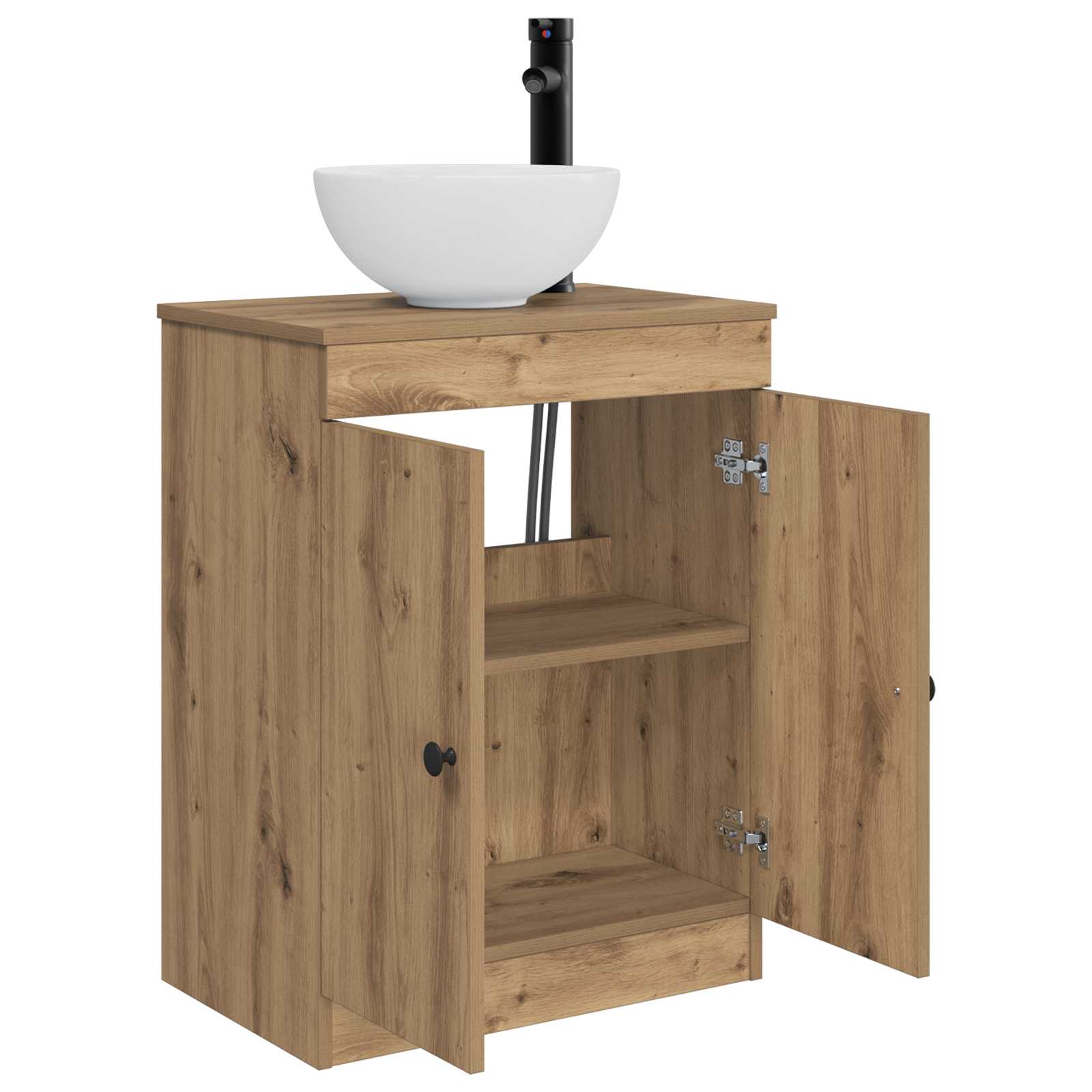 Καθρέφτης μπάνιου με νιπτήρα Artisan Δρυς 54 x 35 x 83 εκ - Pakobazaar