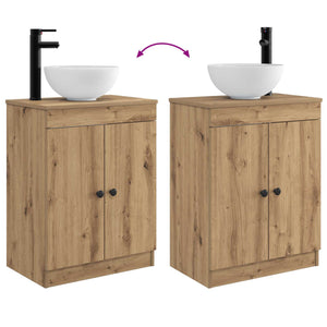 Καθρέφτης μπάνιου με νιπτήρα Artisan Δρυς 54 x 35 x 83 εκ - Pakobazaar
