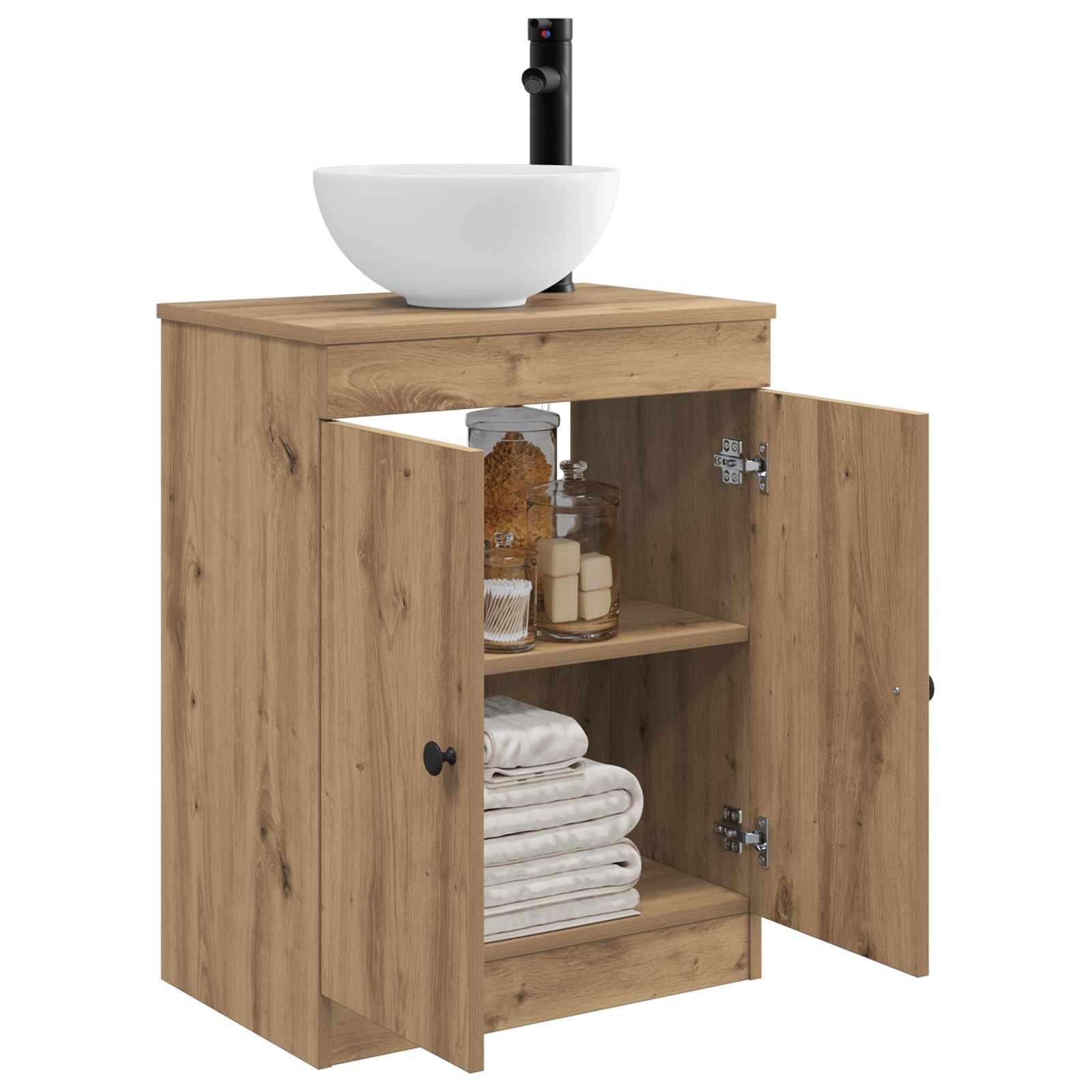 Καθρέφτης μπάνιου με νιπτήρα Artisan Δρυς 54 x 35 x 83 εκ - Pakobazaar