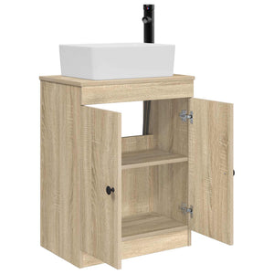 Καθρέφτης μπάνιου με νιπτήρα Sonoma Δρυς 54 x 35 x 83 εκ - Pakobazaar