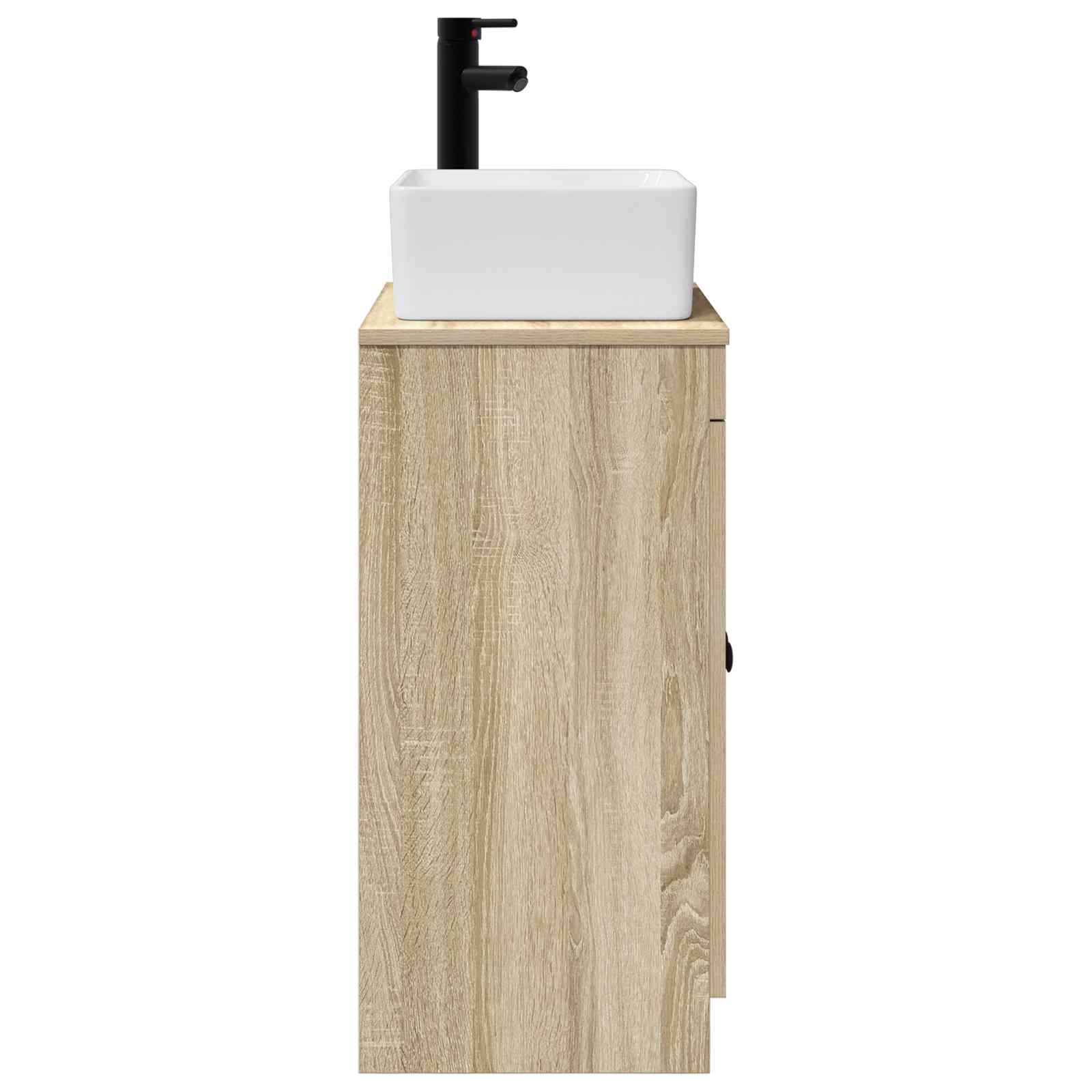 Καθρέφτης μπάνιου με νιπτήρα Sonoma Δρυς 54 x 35 x 83 εκ - Pakobazaar