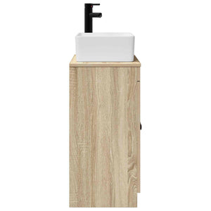 Καθρέφτης μπάνιου με νιπτήρα Sonoma Δρυς 54 x 35 x 83 εκ - Pakobazaar