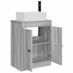 Καθρέφτης μπάνιου με νιπτήρα Γκρι Sonoma 54 x 35 x 83 εκ - Pakobazaar