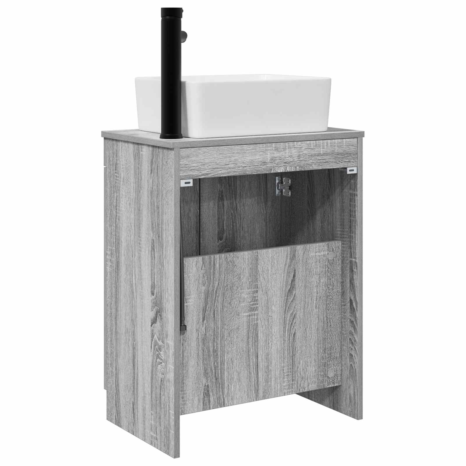 Καθρέφτης μπάνιου με νιπτήρα Γκρι Sonoma 54 x 35 x 83 εκ - Pakobazaar
