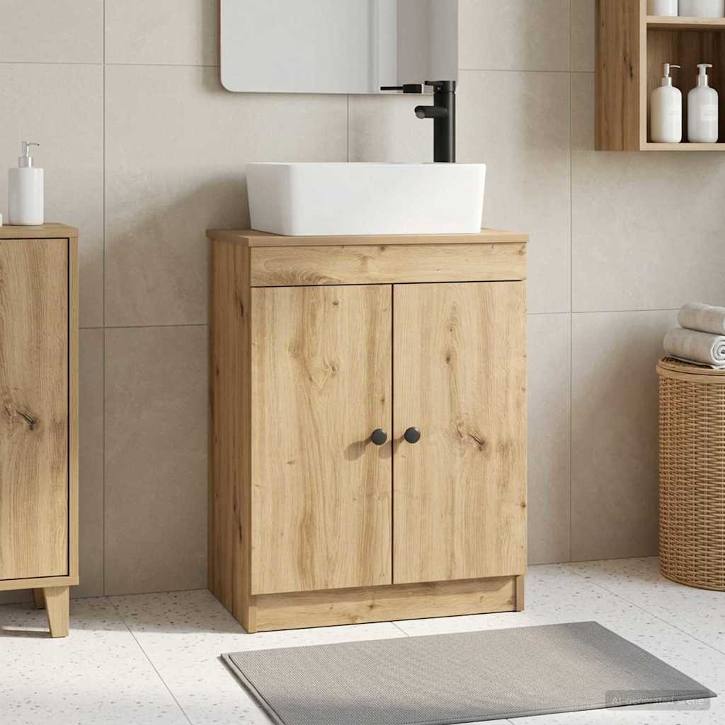Καθρέφτης μπάνιου με νιπτήρα Artisan Δρυς 54 x 35 x 83 εκ - Pakobazaar