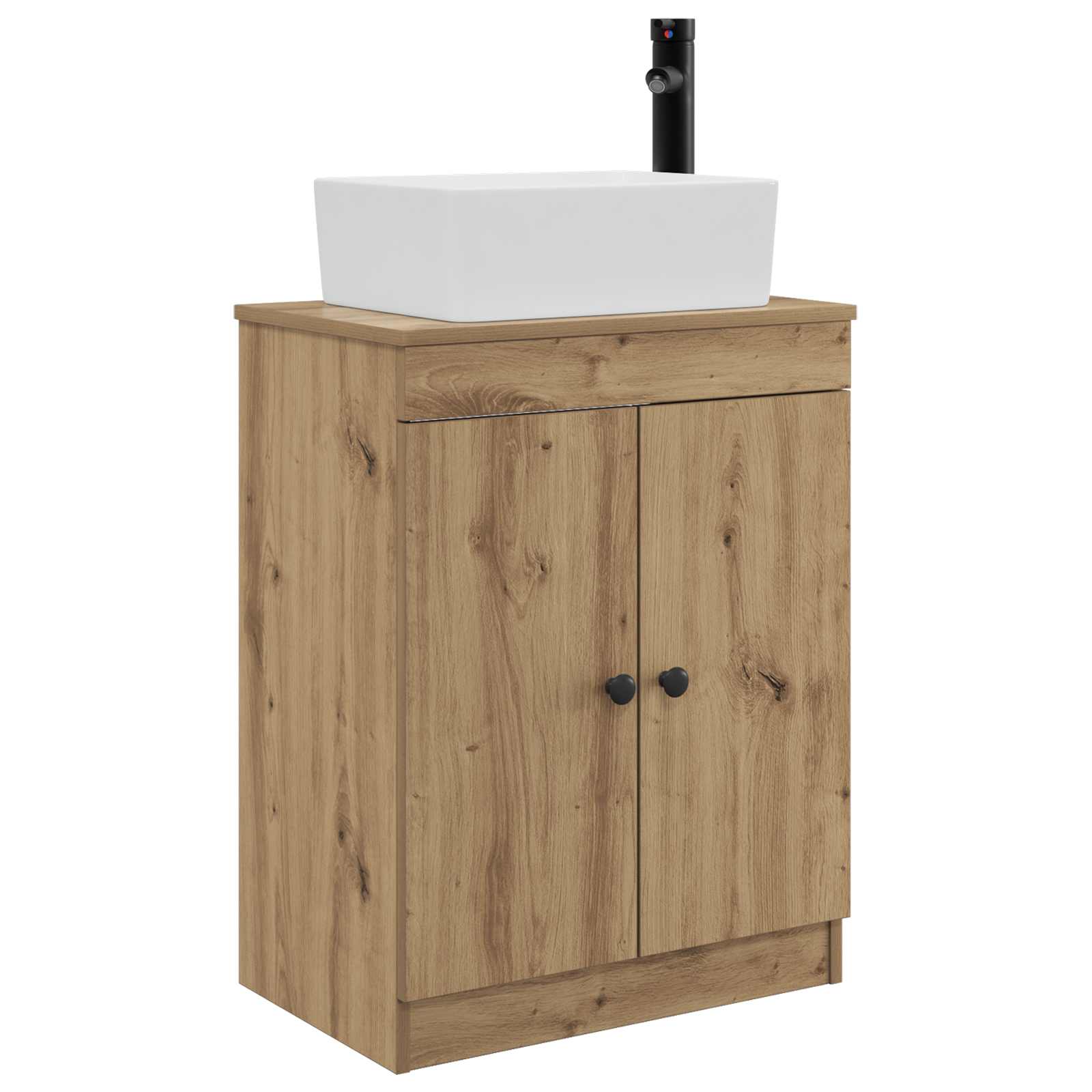 Καθρέφτης μπάνιου με νιπτήρα Artisan Δρυς 54 x 35 x 83 εκ - Pakobazaar