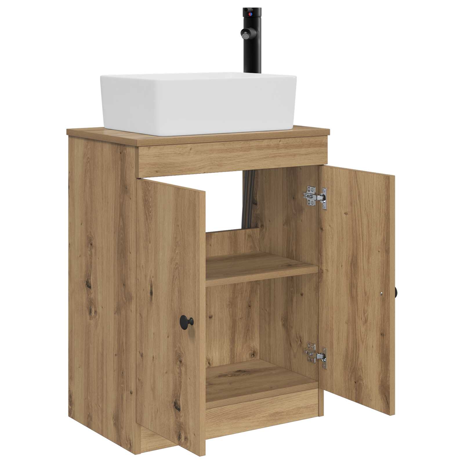 Καθρέφτης μπάνιου με νιπτήρα Artisan Δρυς 54 x 35 x 83 εκ - Pakobazaar