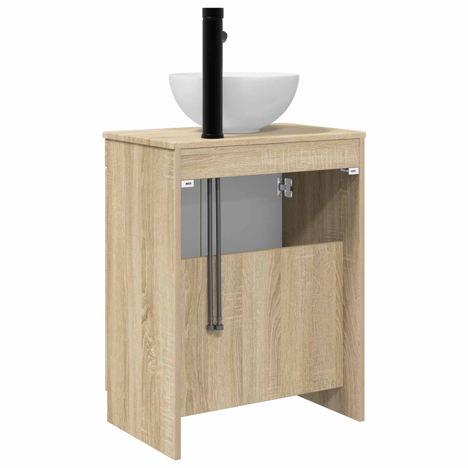 Καθρέφτης μπάνιου με νιπτήρα Sonoma Δρυς 54 x 35 x 83 εκ - Pakobazaar