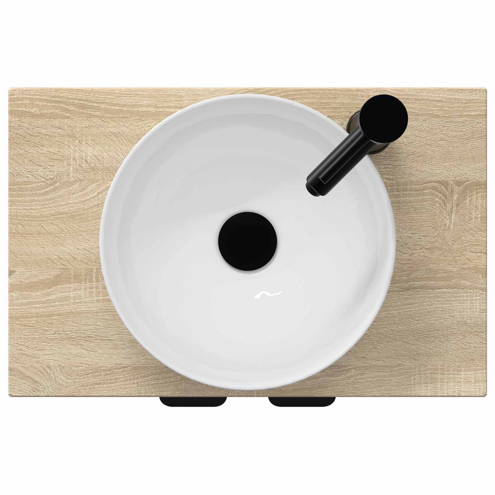 Καθρέφτης μπάνιου με νιπτήρα Sonoma Δρυς 54 x 35 x 83 εκ - Pakobazaar