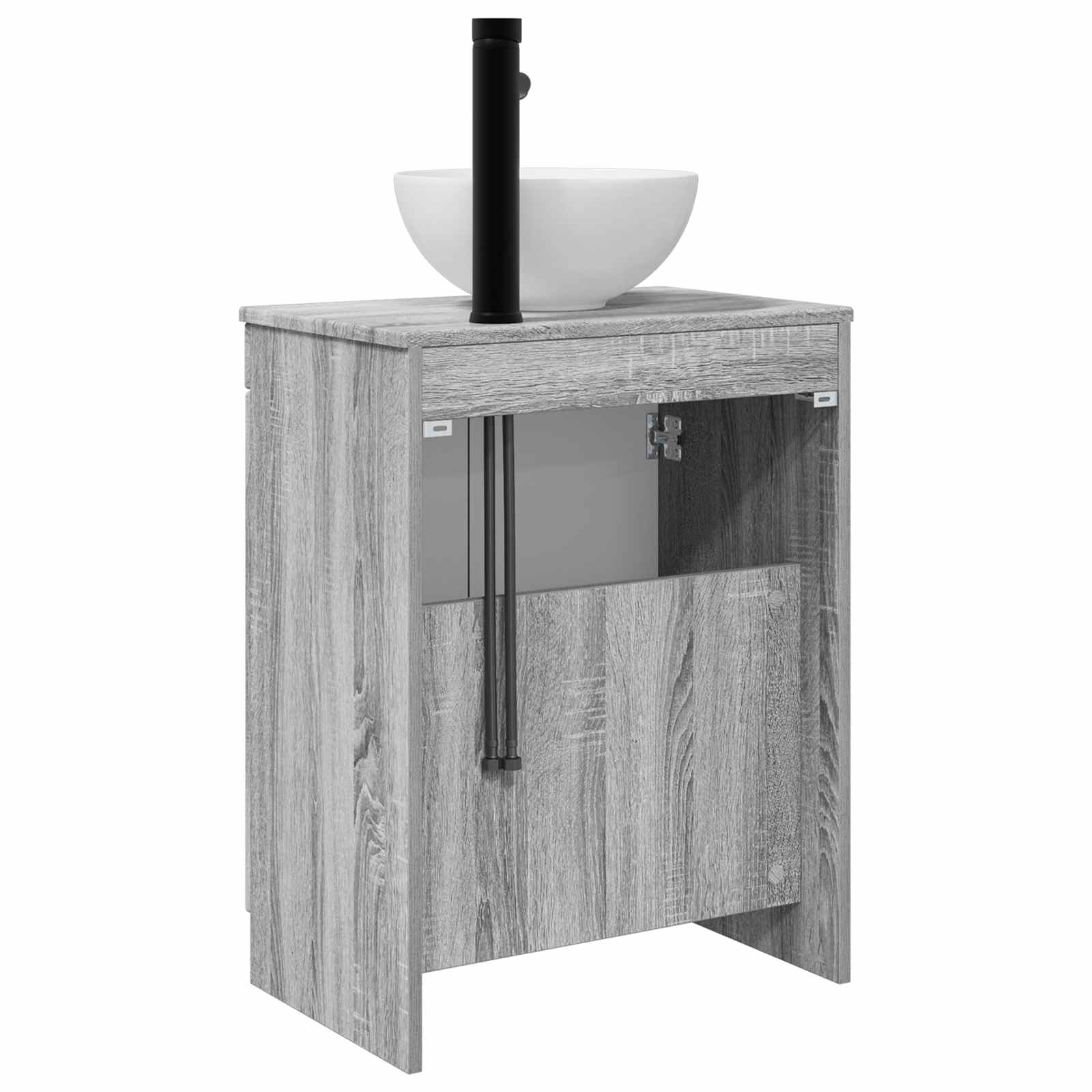 Καθρέφτης μπάνιου με νιπτήρα Γκρι Sonoma 54 x 35 x 83 εκ - Pakobazaar