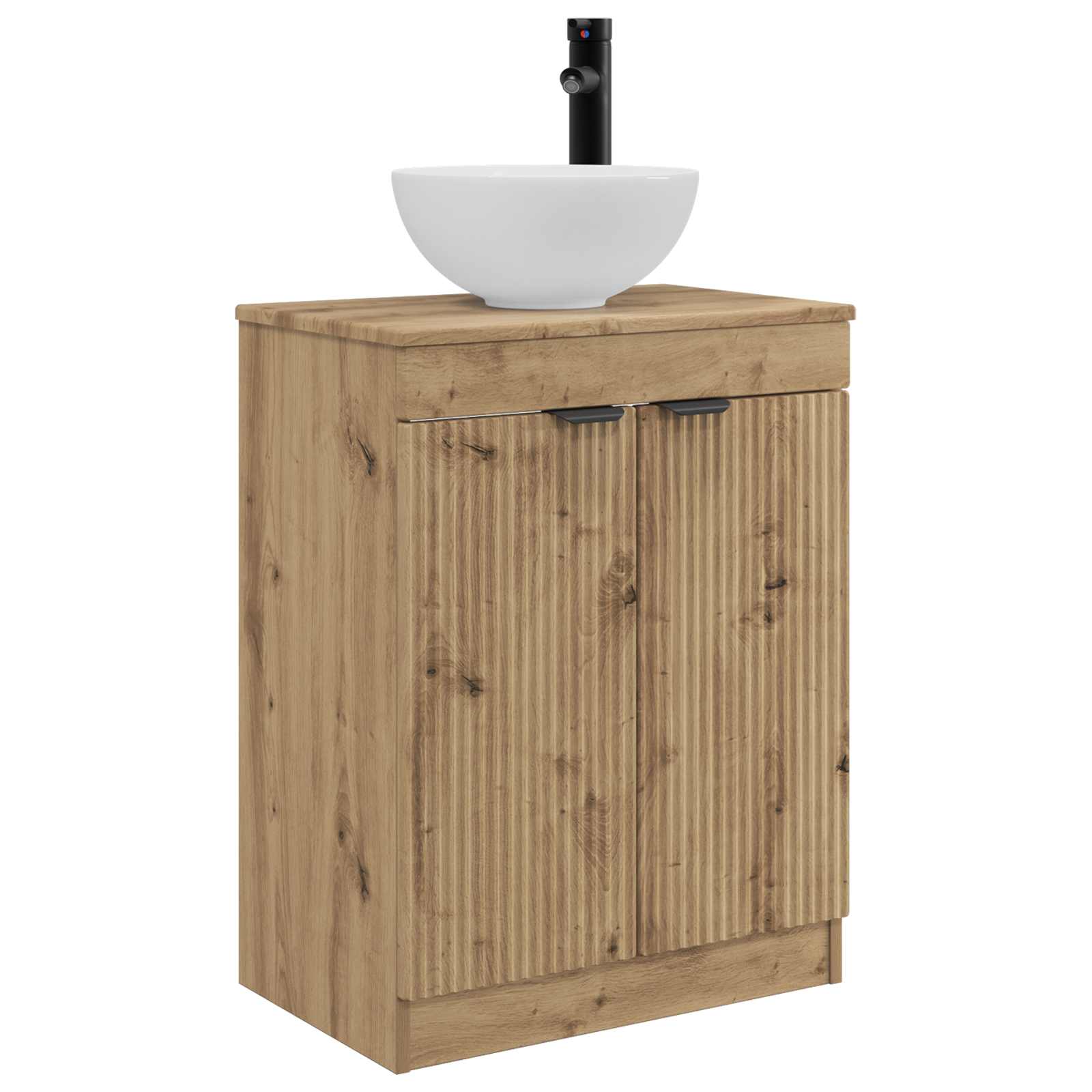 Καθρέφτης μπάνιου με νιπτήρα Artisan Δρυς 54 x 35 x 83 εκ - Pakobazaar