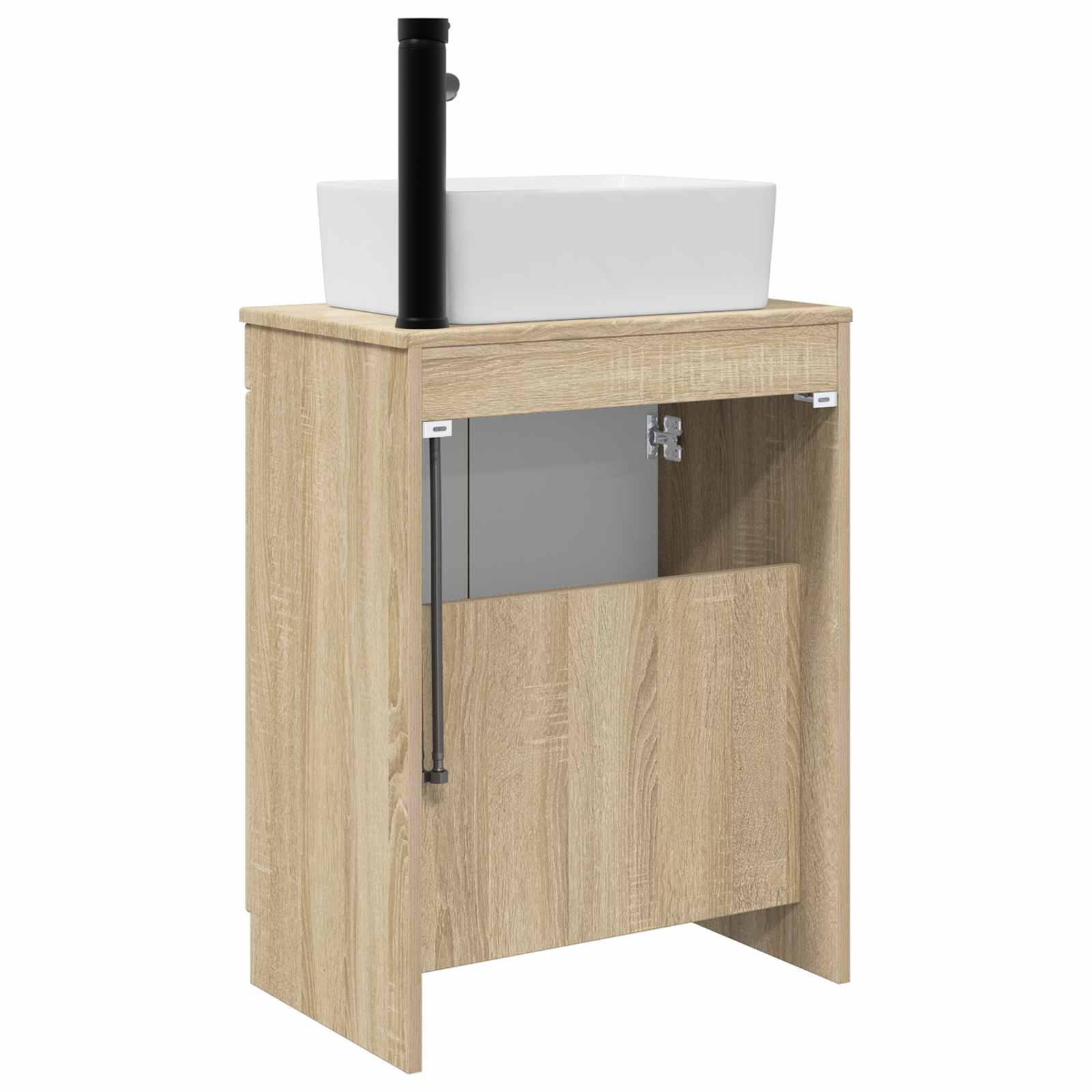 Καθρέφτης μπάνιου με νιπτήρα Sonoma Δρυς 54 x 35 x 83 εκ - Pakobazaar