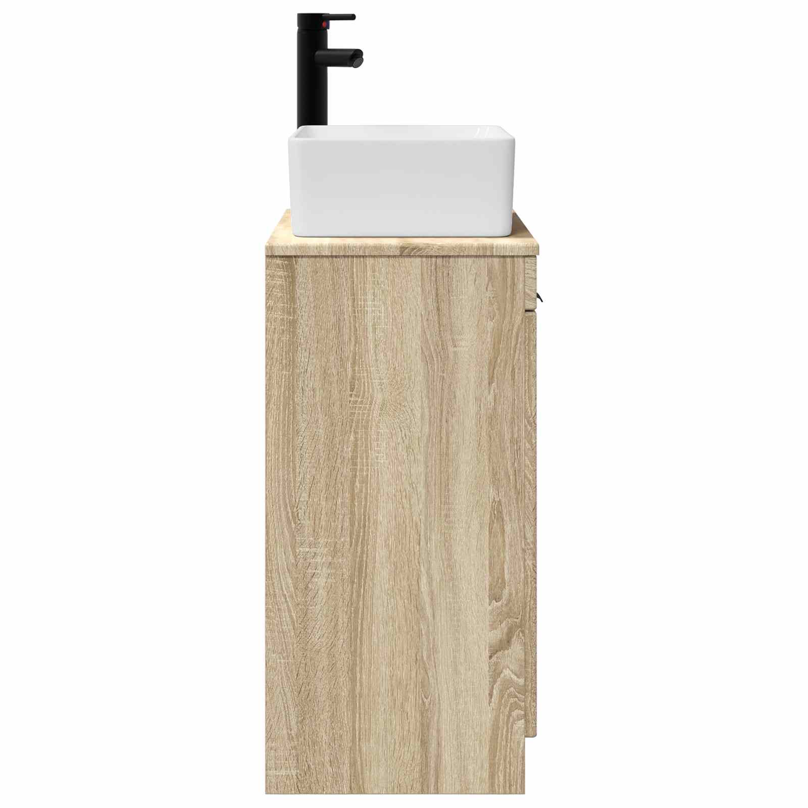 Καθρέφτης μπάνιου με νιπτήρα Sonoma Δρυς 54 x 35 x 83 εκ - Pakobazaar