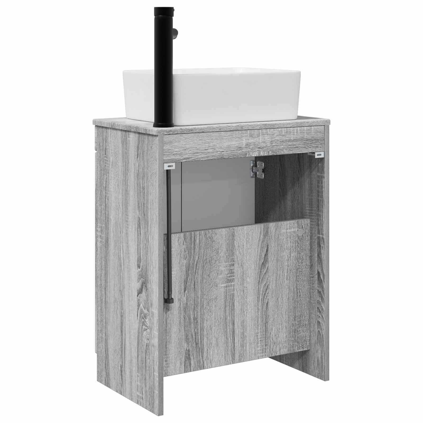 Καθρέφτης μπάνιου με νιπτήρα Γκρι Sonoma 54 x 35 x 83 εκ - Pakobazaar