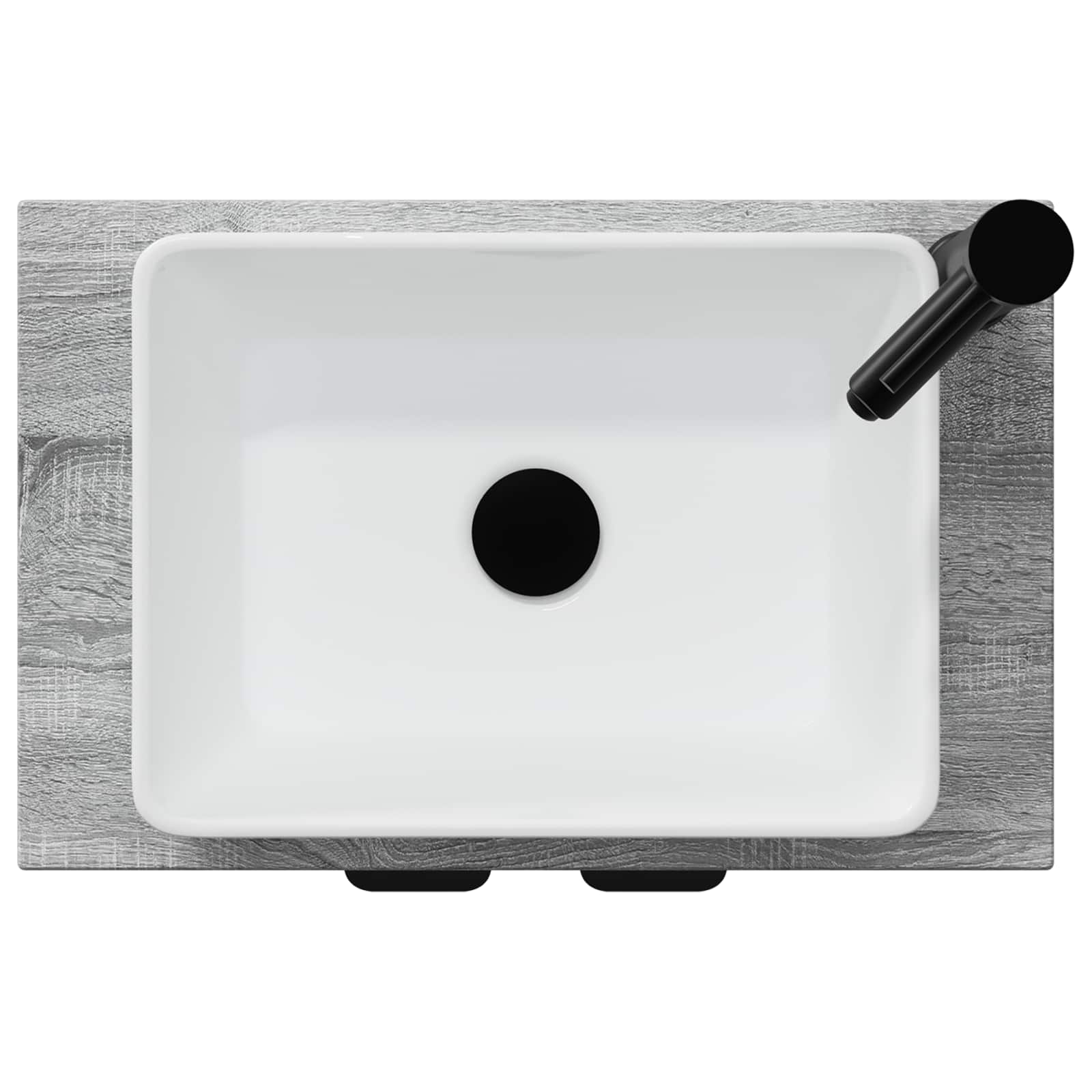 Καθρέφτης μπάνιου με νιπτήρα Γκρι Sonoma 54 x 35 x 83 εκ - Pakobazaar