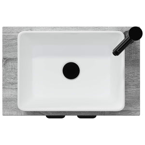 Καθρέφτης μπάνιου με νιπτήρα Γκρι Sonoma 54 x 35 x 83 εκ - Pakobazaar