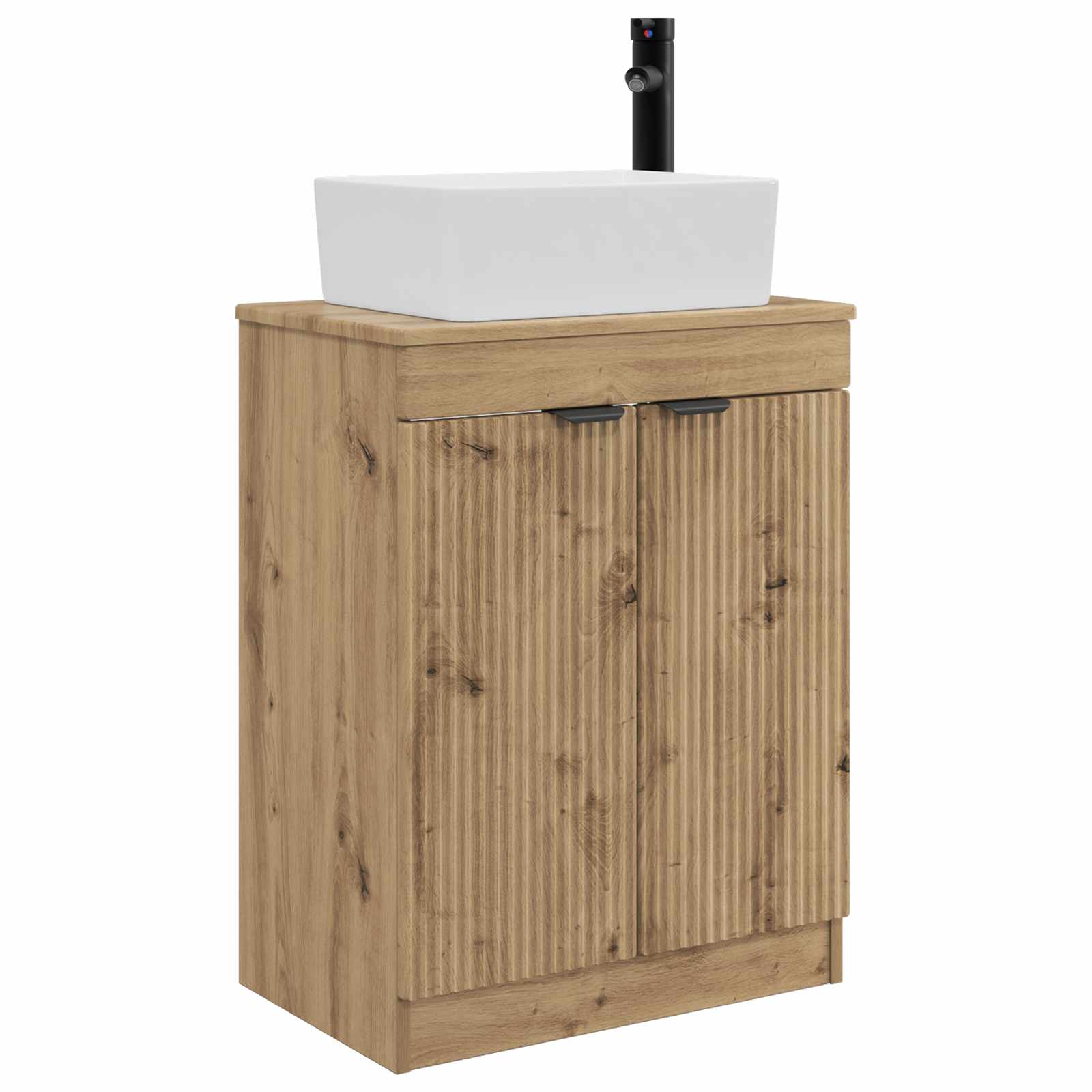 Καθρέφτης μπάνιου με νιπτήρα Artisan Δρυς 54 x 35 x 83 εκ - Pakobazaar
