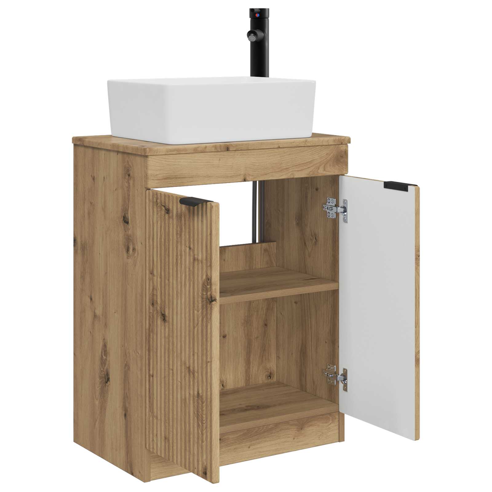 Καθρέφτης μπάνιου με νιπτήρα Artisan Δρυς 54 x 35 x 83 εκ - Pakobazaar