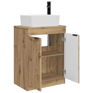 Καθρέφτης μπάνιου με νιπτήρα Artisan Δρυς 54 x 35 x 83 εκ - Pakobazaar