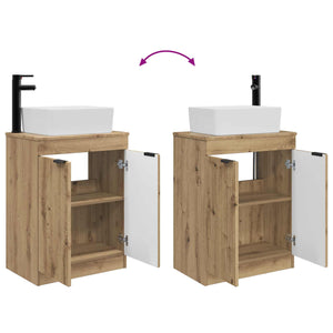 Καθρέφτης μπάνιου με νιπτήρα Artisan Δρυς 54 x 35 x 83 εκ - Pakobazaar