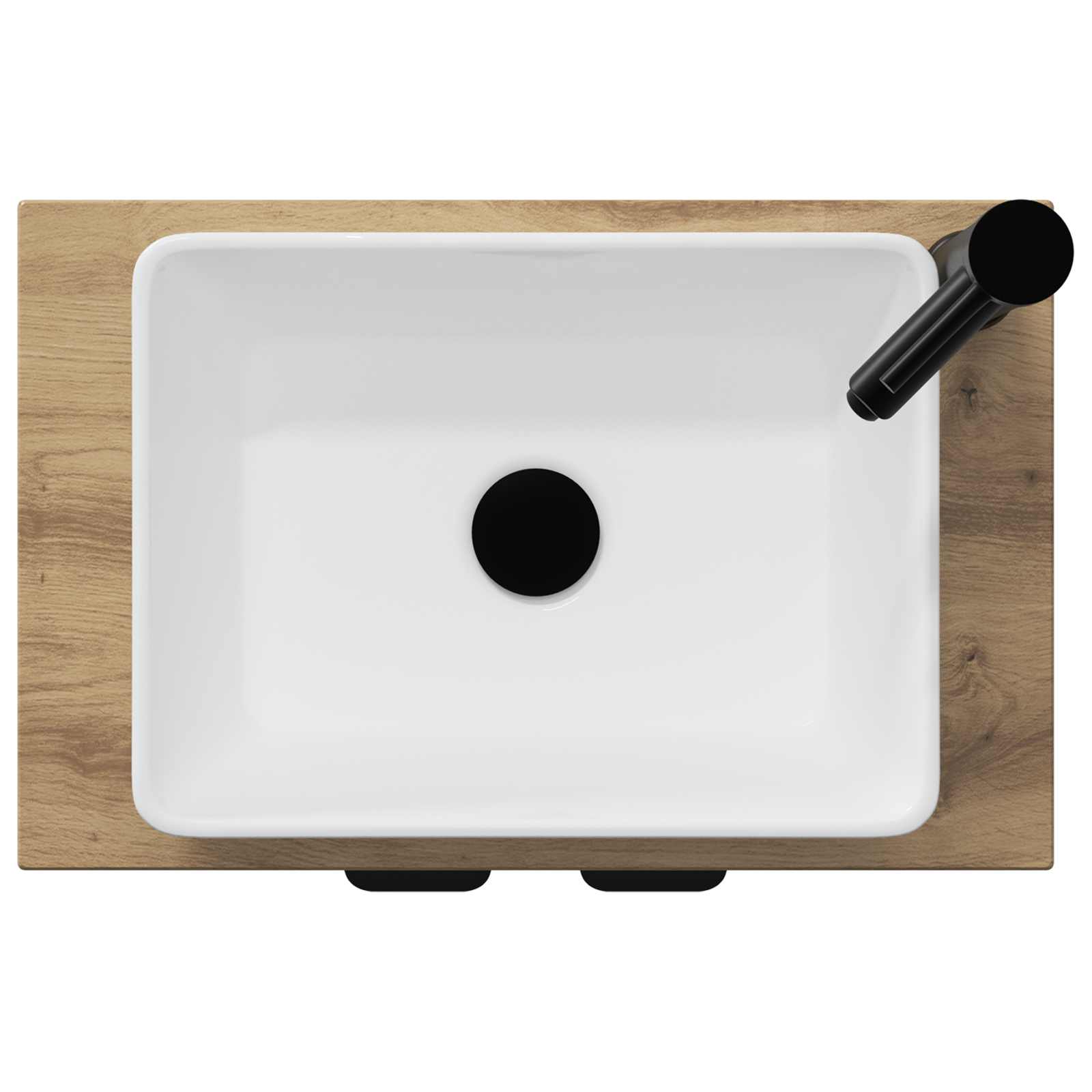 Καθρέφτης μπάνιου με νιπτήρα Artisan Δρυς 54 x 35 x 83 εκ - Pakobazaar
