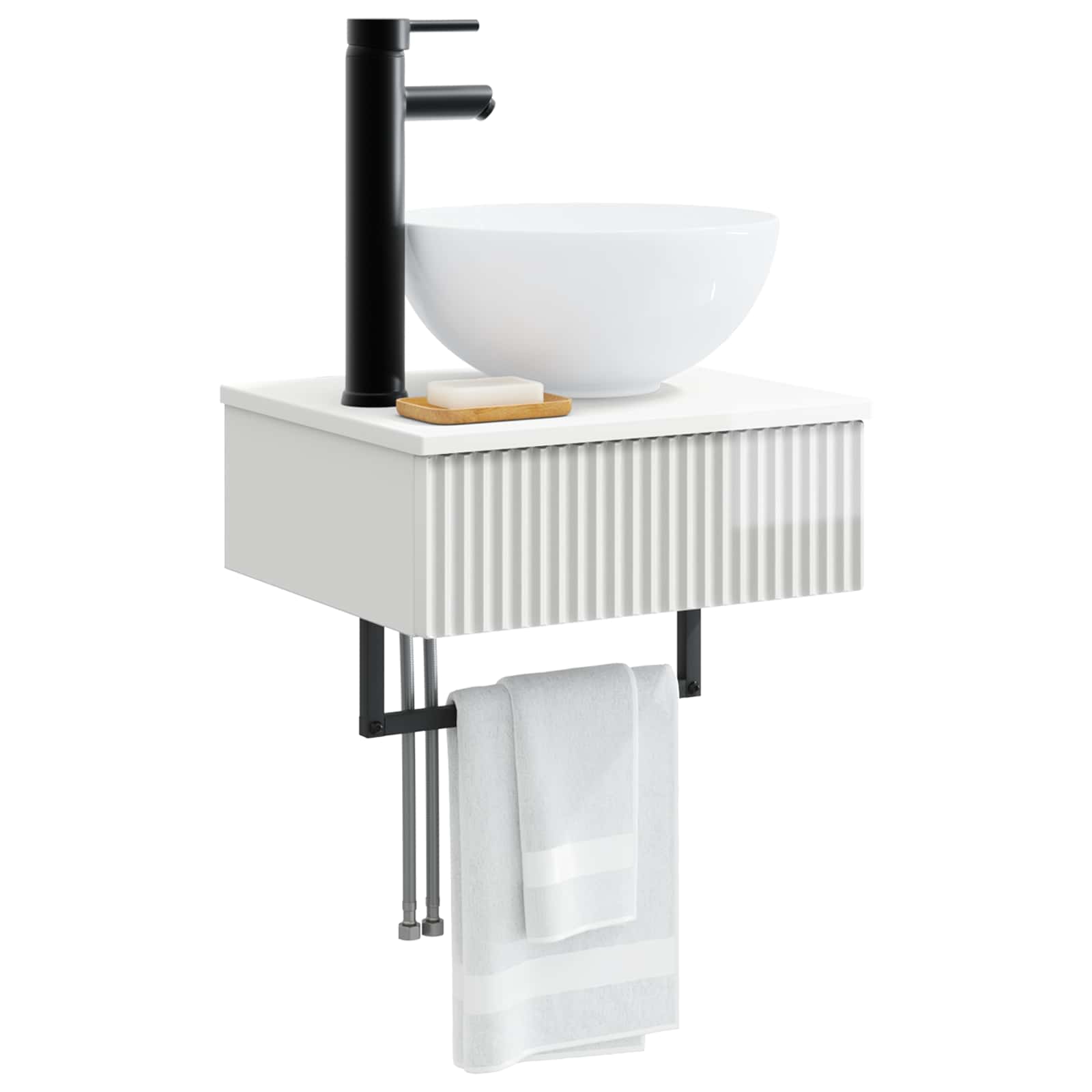 Νιπτήρας Τοίχου Γυαλιστερό Λευκό 40 x 35 x 39 εκ. - Pakobazaar