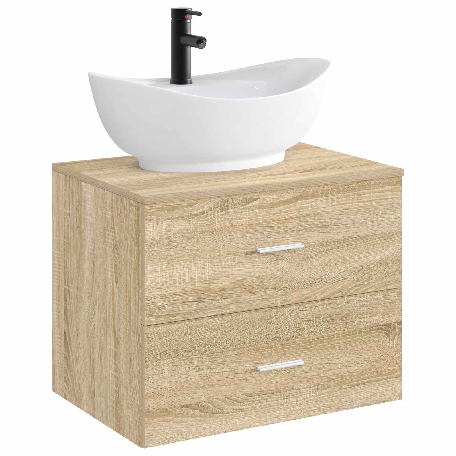 Λεκάνη μπάνιου Ματ Μαύρο 59 x 35 x 21 εκ Μέταλλο - Pakobazaar