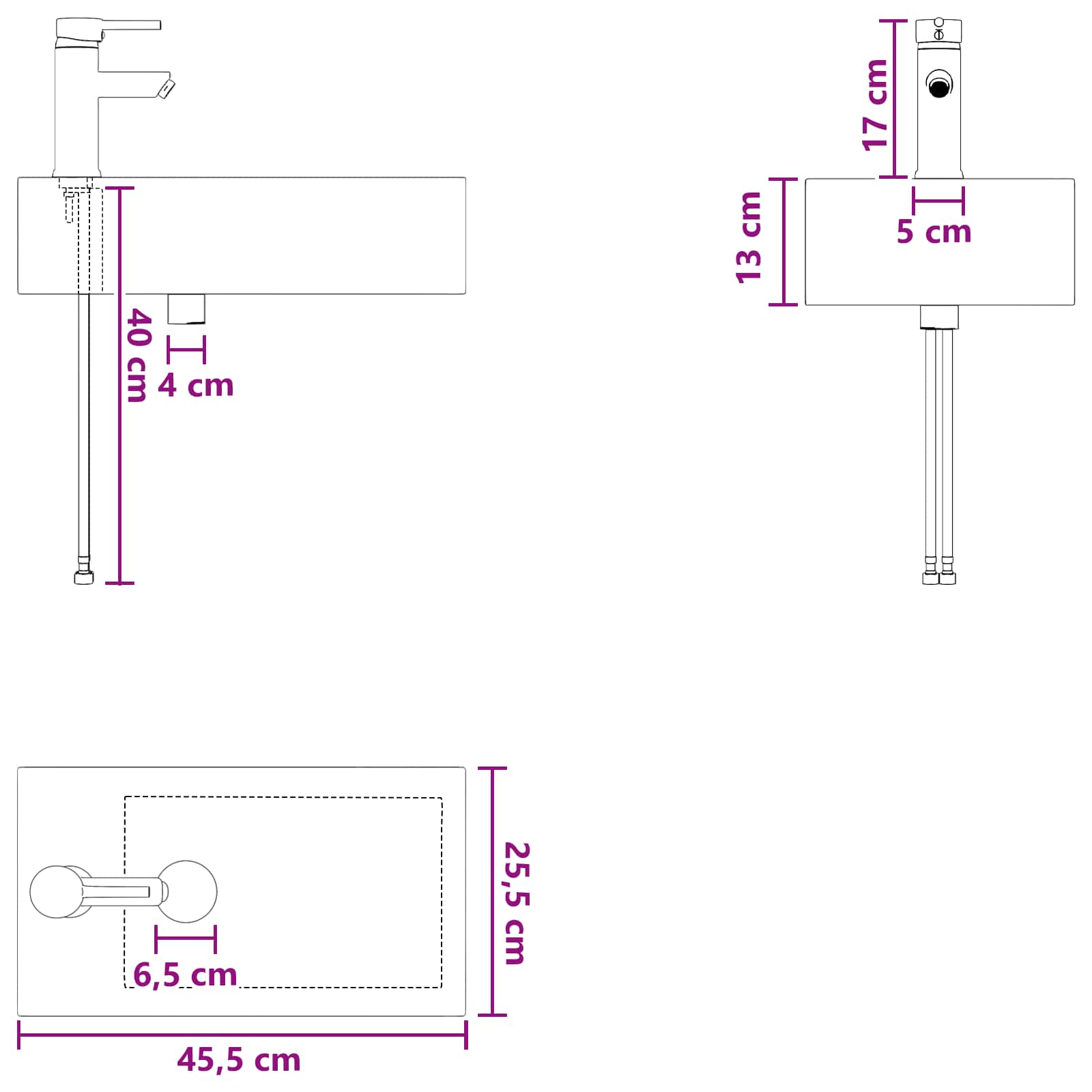 Λεκάνη μπάνιου Χρωμέ 45,5 x 25,5 x 13 εκ Μέταλλο - Pakobazaar