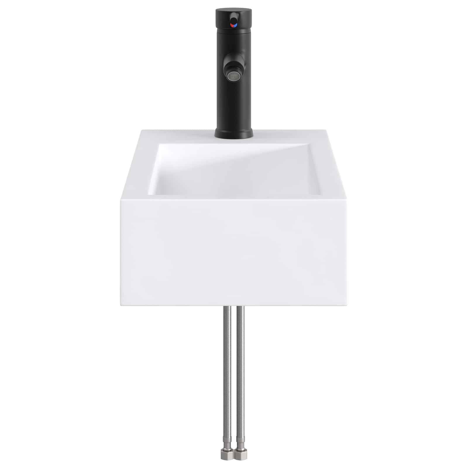 Λεκάνη μπάνιου Ματ Μαύρο 45,5 x 25,5 x 13 εκ Μέταλλο - Pakobazaar