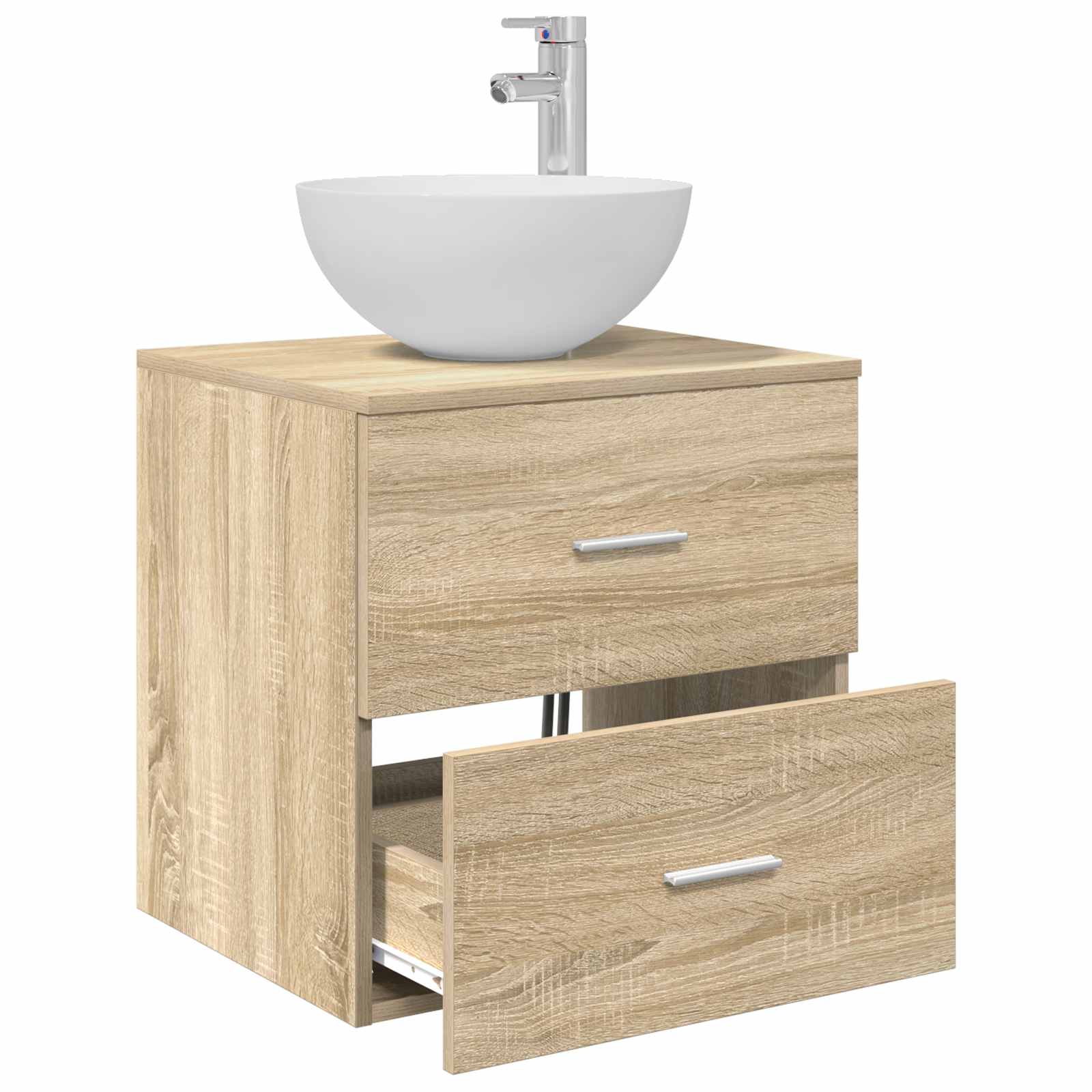 Τοίχου Νιπτήρας Βανίτα Sonoma Δρυς 49,5 x 35 x 63 εκ - Pakobazaar