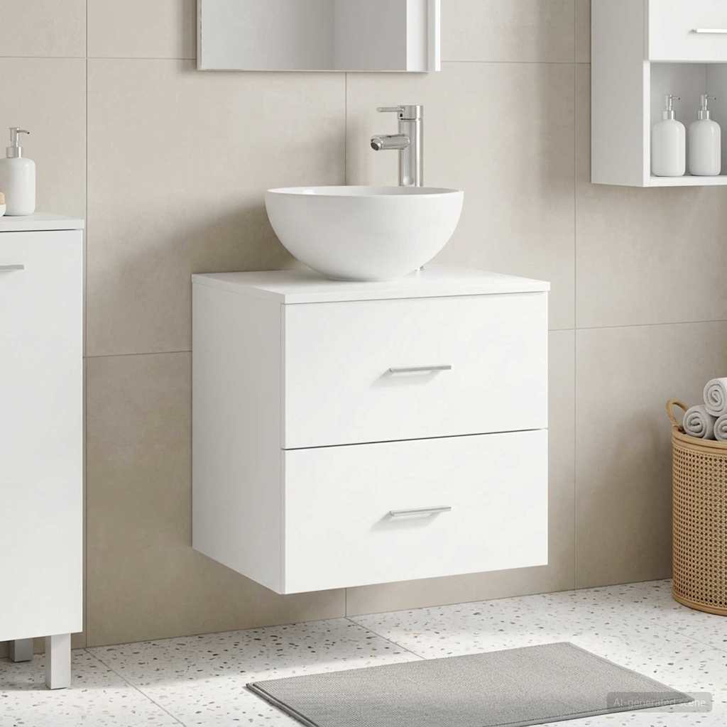 Επιτοίχια Λεκάνη Έπιπλο Λευκό 49,5 x 41 x 64,5 εκ - Pakobazaar