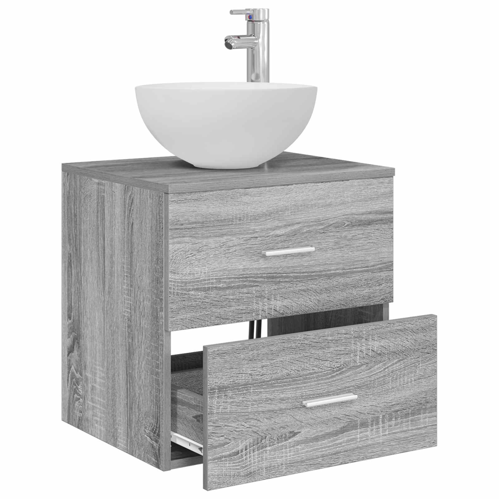 Επιτοίχια Λεκάνη Έπιπλο Γκρι Sonoma 49,5 x 41 x 64,5 εκ - Pakobazaar
