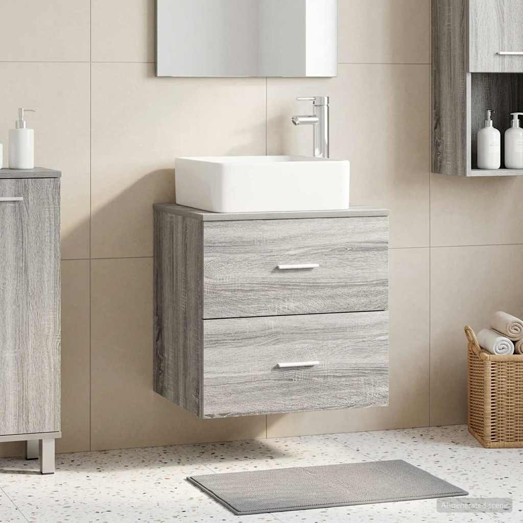 Επιτοίχια Λεκάνη Έπιπλο Γκρι Sonoma 49,5 x 41 x 63 εκ - Pakobazaar