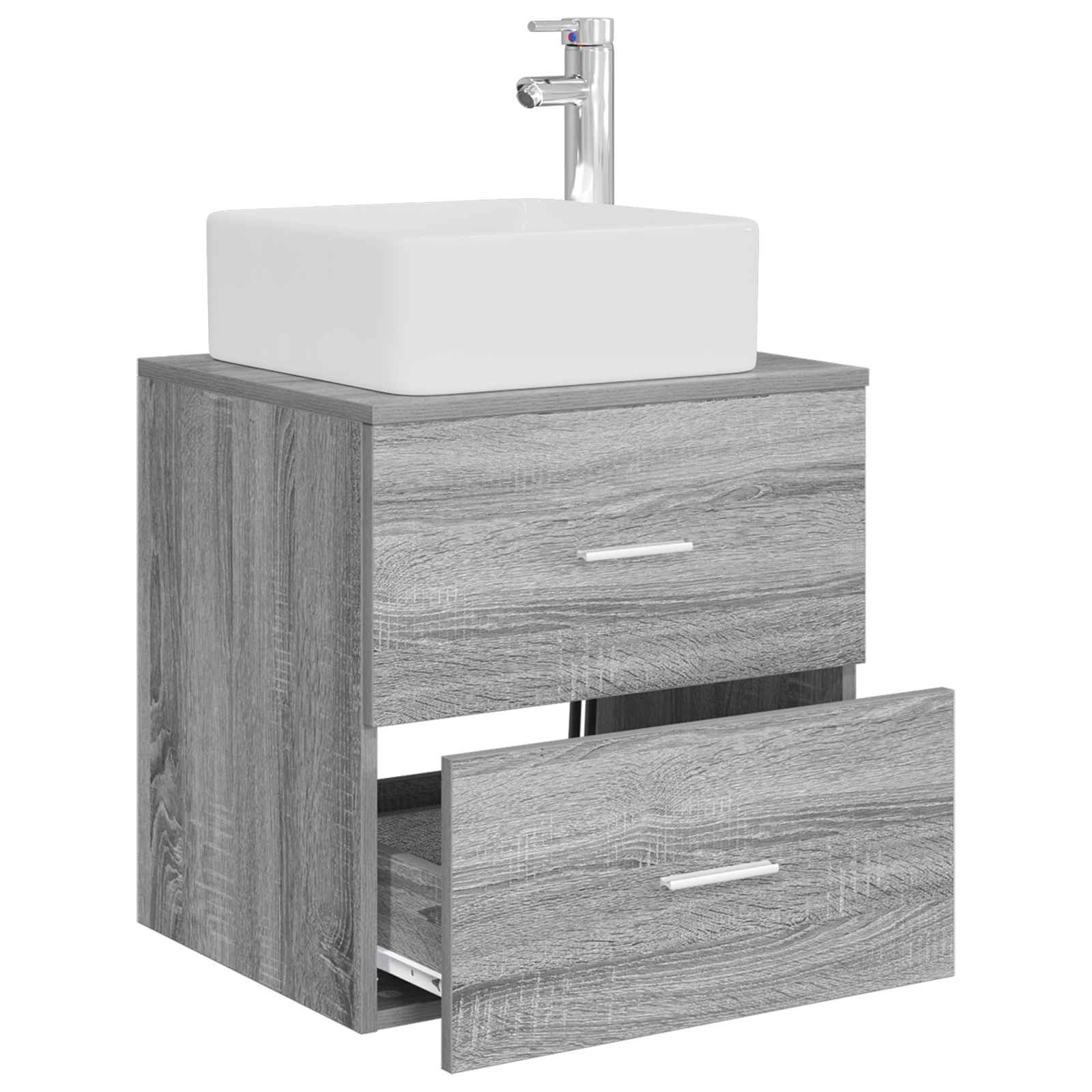 Επιτοίχια Λεκάνη Έπιπλο Γκρι Sonoma 49,5 x 41 x 63 εκ - Pakobazaar
