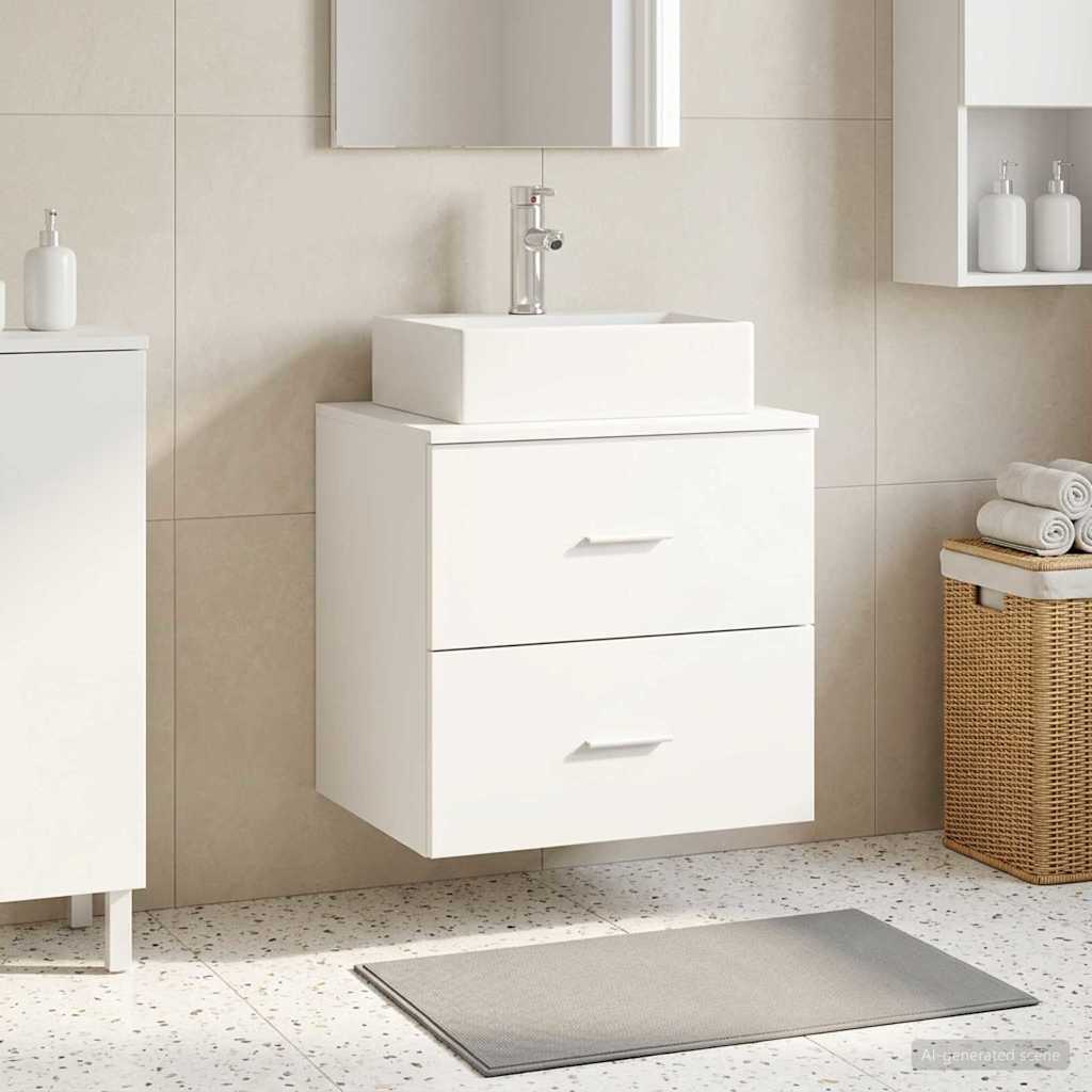 Επιτοίχια Λεκάνη Έπιπλο Λευκό 49,5 x 41 x 62,5 εκ - Pakobazaar