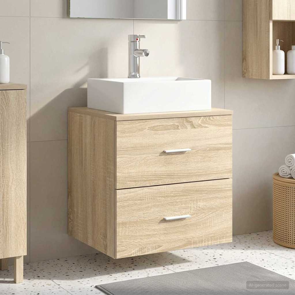 Επιτοίχια Λεκάνη Έπιπλο Sonoma Δρυς 49,5 x 41 x 62,5 εκ - Pakobazaar