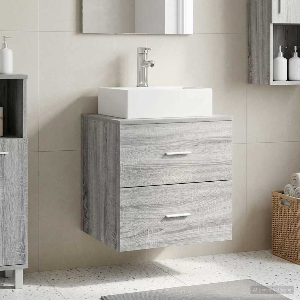 Επιτοίχια Λεκάνη Έπιπλο Γκρι Sonoma 49,5 x 41 x 62,5 εκ - Pakobazaar