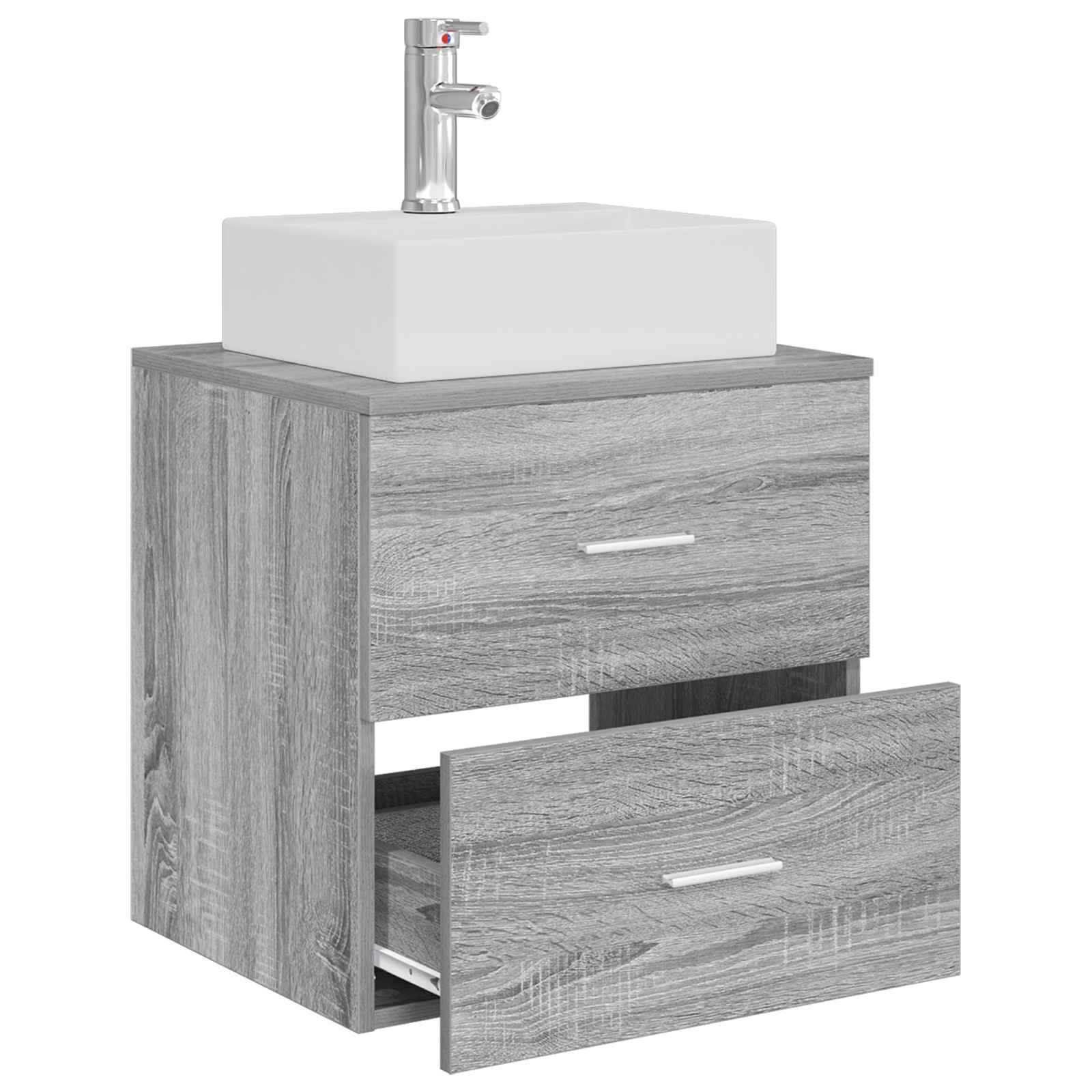 Επιτοίχια Λεκάνη Έπιπλο Γκρι Sonoma 49,5 x 41 x 62,5 εκ - Pakobazaar