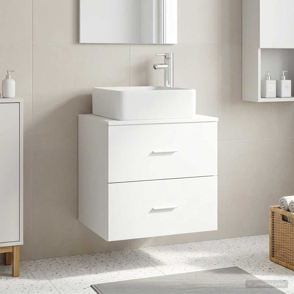Επιτοίχια Λεκάνη Έπιπλο Λευκό 53 x 34,5 x 63 εκ - Pakobazaar