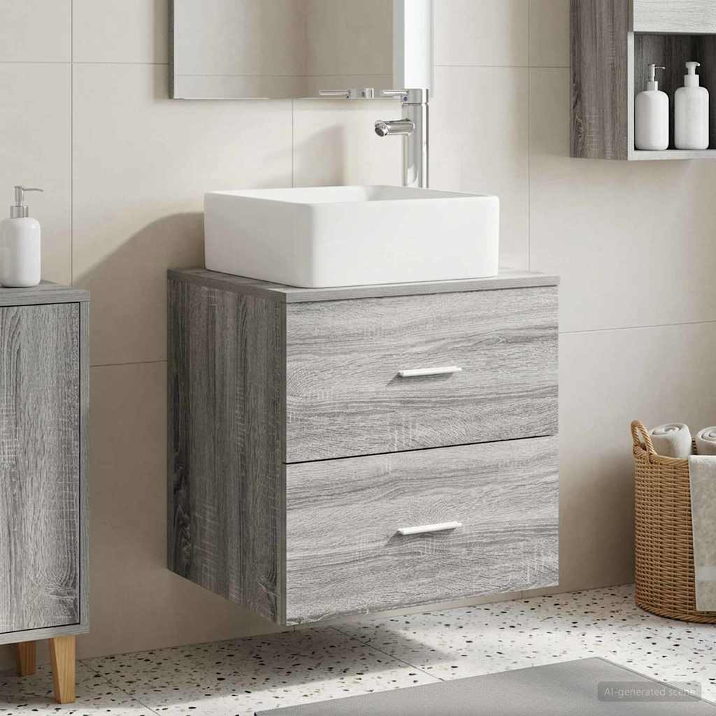 Επιτοίχια Λεκάνη Έπιπλο Γκρι Sonoma 53 x 34,5 x 63 εκ - Pakobazaar