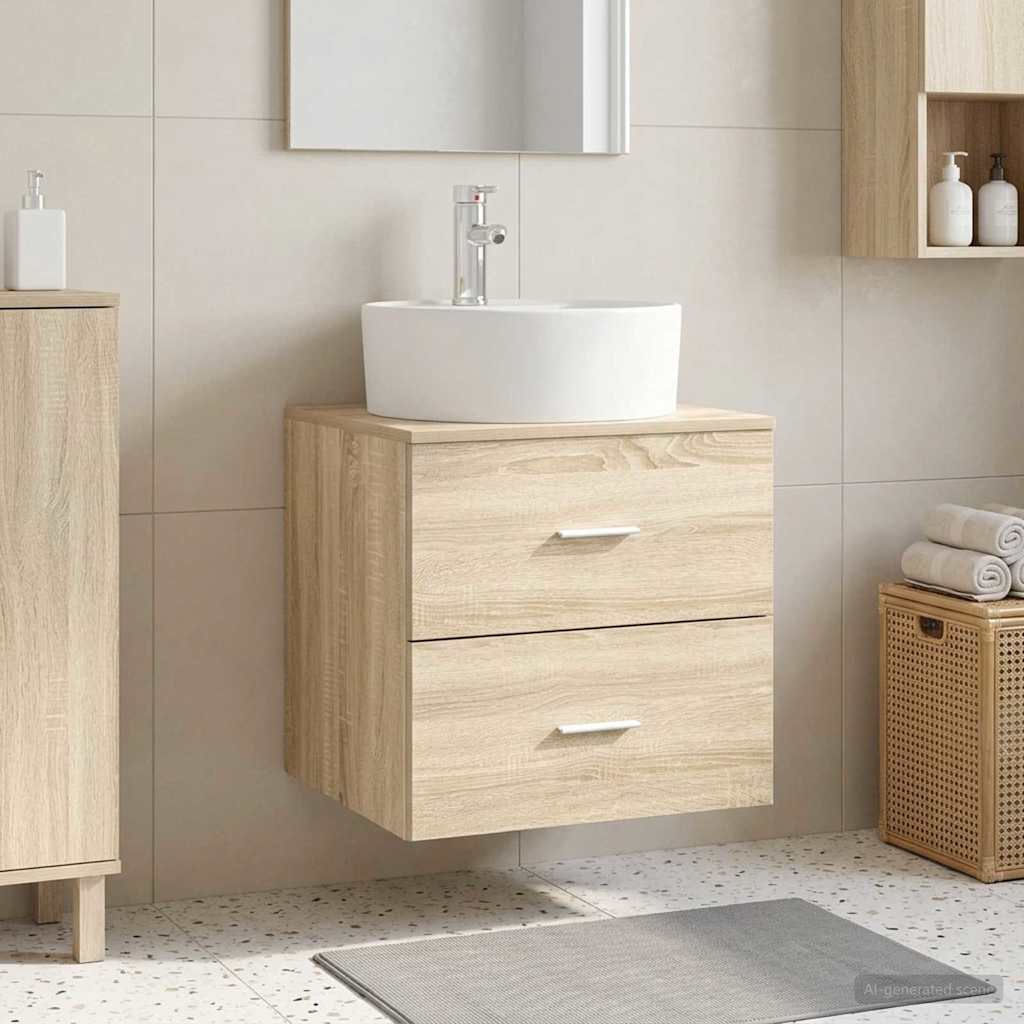 Επιτοίχια Λεκάνη Έπιπλο Sonoma Δρυς 49,5 x 44,5 x 65 εκ - Pakobazaar