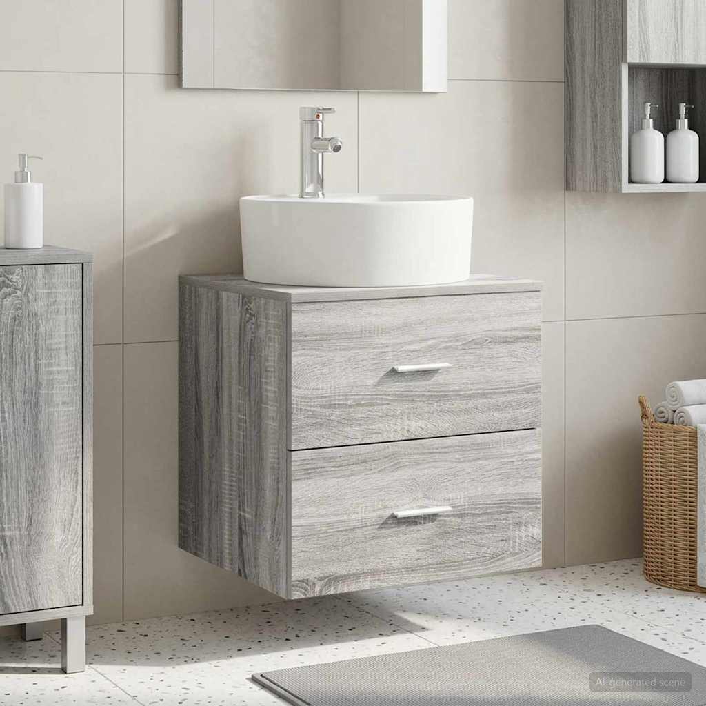 Επιτοίχια Λεκάνη Έπιπλο Γκρι Sonoma 49,5 x 44,5 x 65 εκ - Pakobazaar