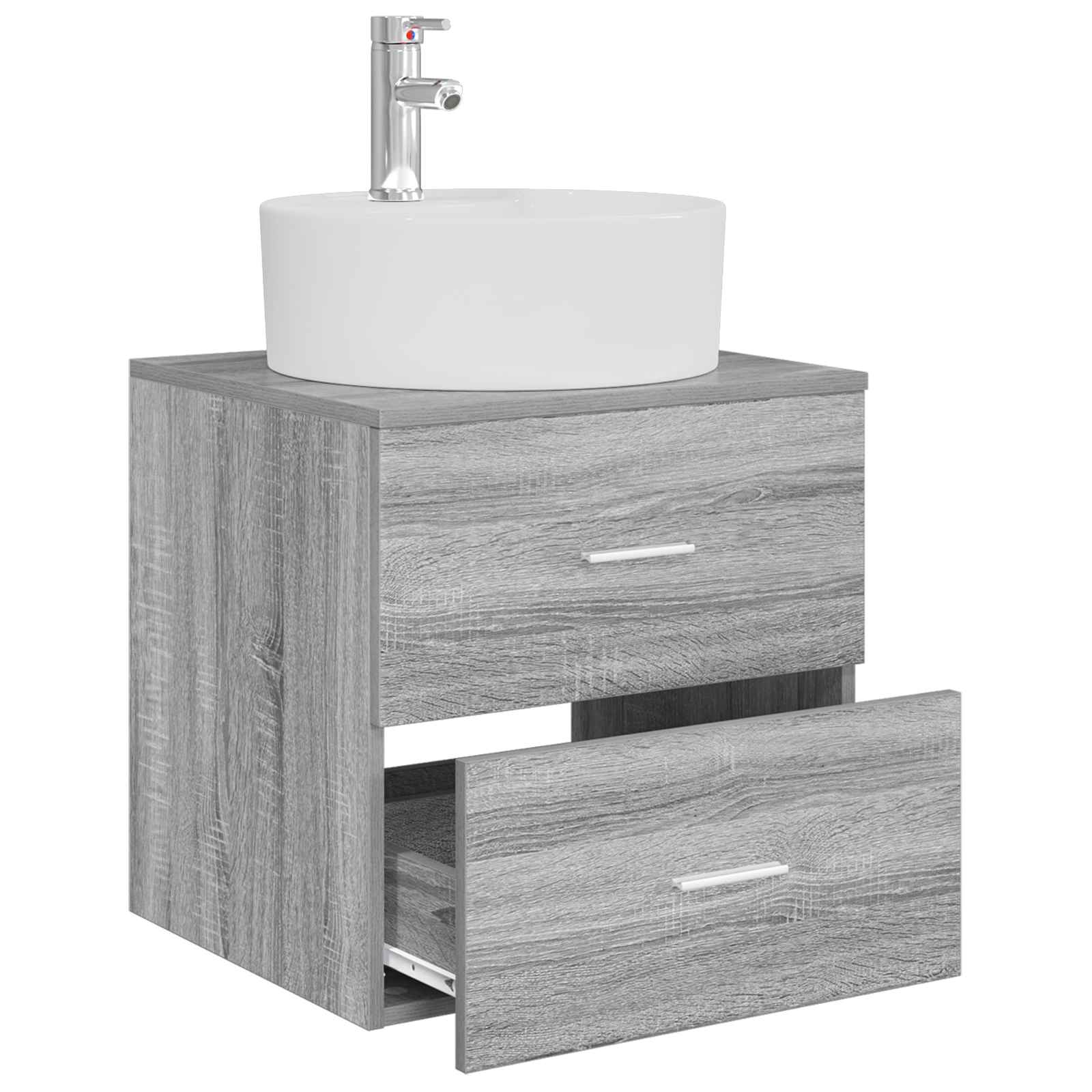 Επιτοίχια Λεκάνη Έπιπλο Γκρι Sonoma 49,5 x 44,5 x 65 εκ - Pakobazaar