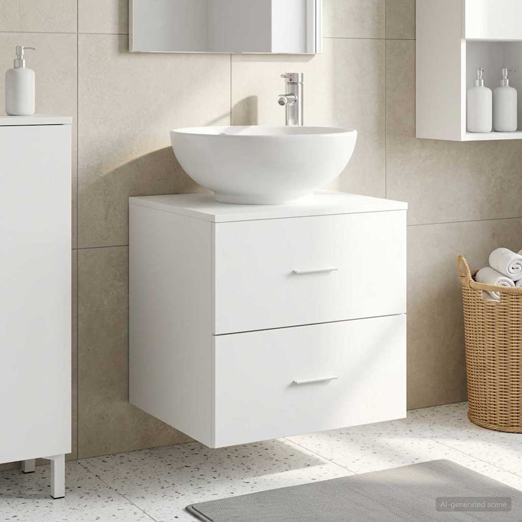 Επιτοίχια Λεκάνη Έπιπλο Λευκό 49,5 x 44,5 x 66,5 εκ. - Pakobazaar
