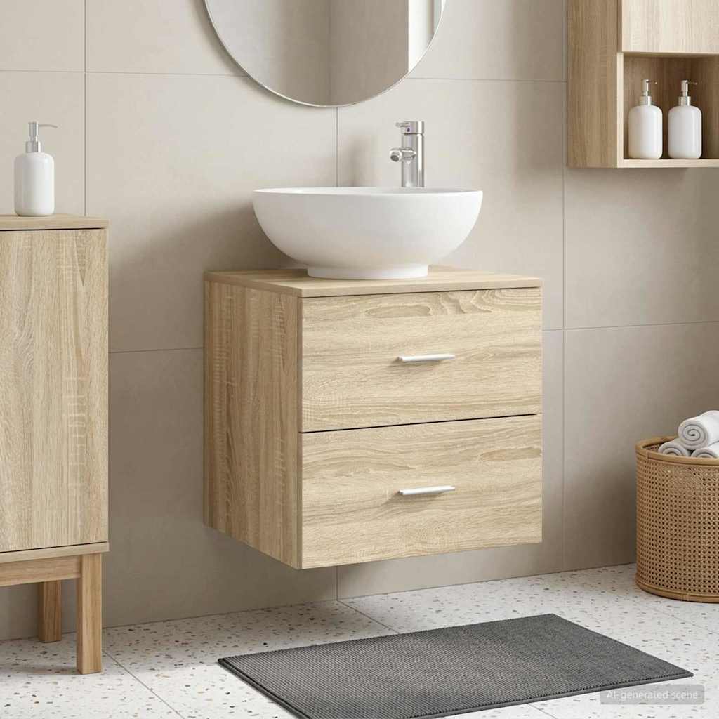 Επιτοίχια Λεκάνη Έπιπλο Sonoma Δρυς 49,5 x 44,5 x 66,5 εκ. - Pakobazaar