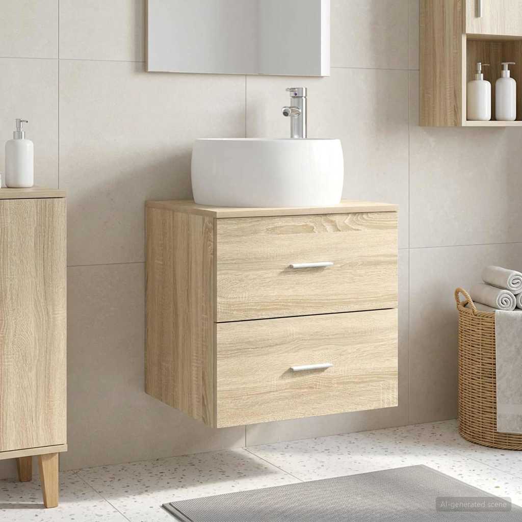 Επιτοίχια Λεκάνη Έπιπλο Sonoma Δρυς 49,5 x 44,5 x 66 εκ - Pakobazaar