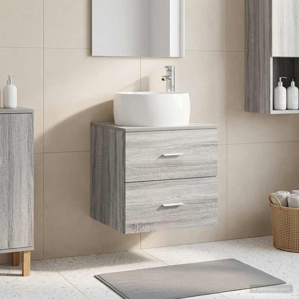 Επιτοίχια Λεκάνη Έπιπλο Γκρι Sonoma 49,5 x 44,5 x 66 εκ - Pakobazaar